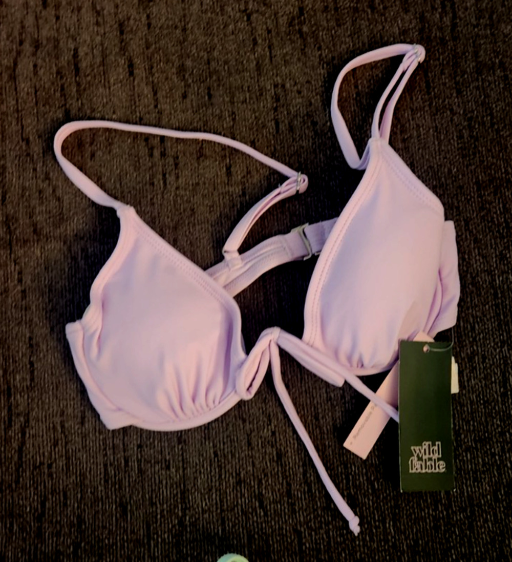 NWT. Women's Wild Fable Bikini. Mint Green/Lavender. XS.